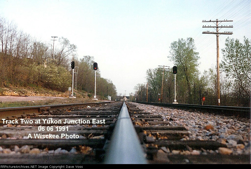 Signal indication track 2 Yukon Jct looking eastward